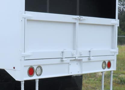 chipper truck double door rear gate