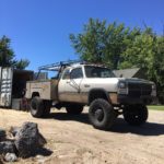 modern timber vintage knapheide service truck