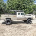 modern timber vintage knapheide service truck