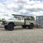 modern timber vintage knapheide service truck