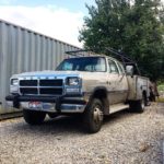 modern timber vintage knapheide service truck
