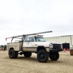 modern timber vintage knapheide service truck
