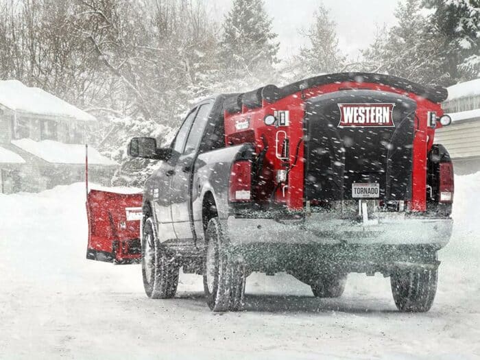 Western Hopper V Box Salt Spreader