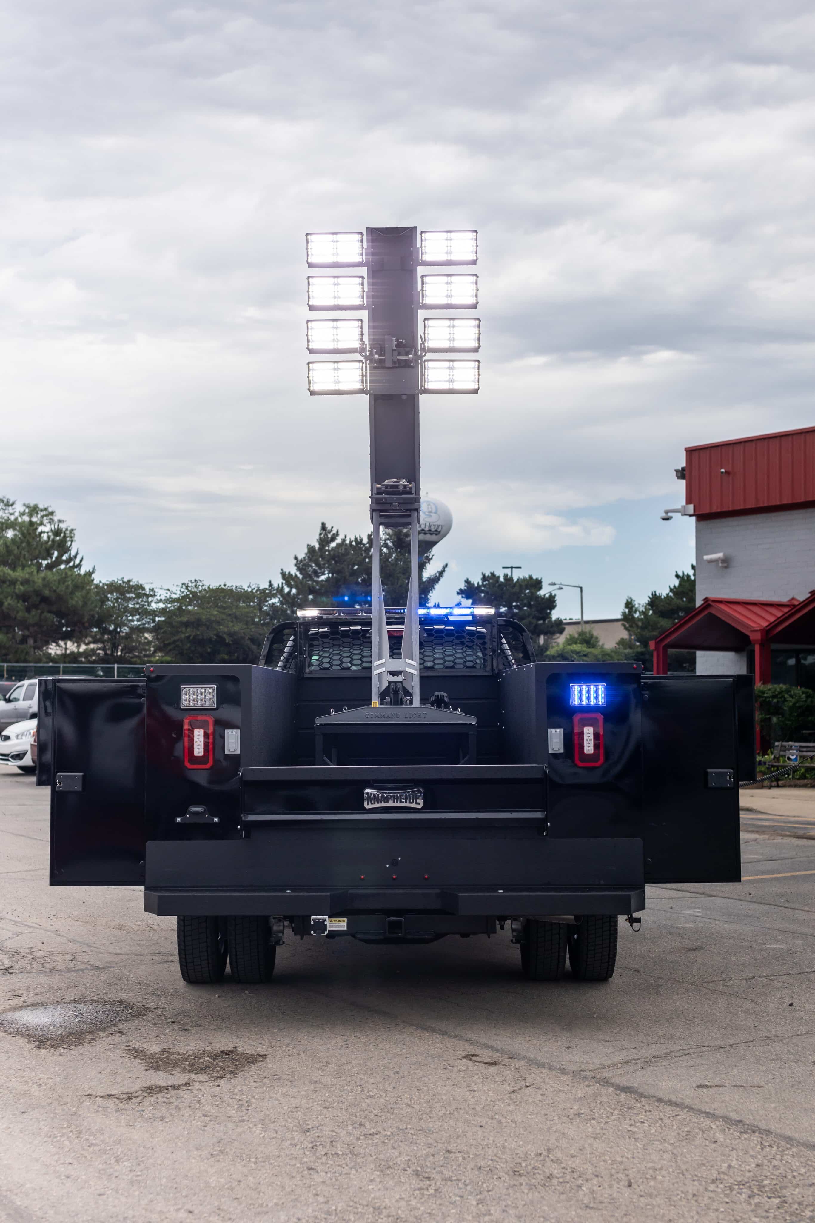 knapheide service truck with command light tower