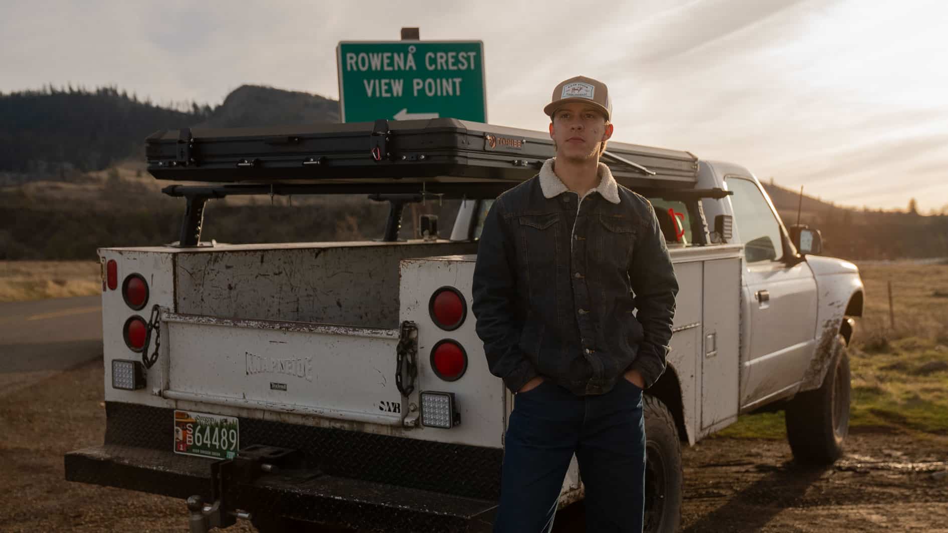 Noakea Bean standing in front of his Knapheide Service Body